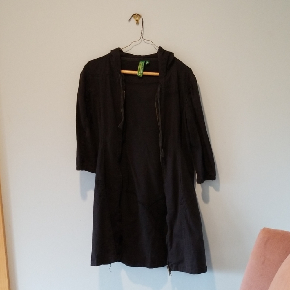 Hemp zip up cardigan/dress